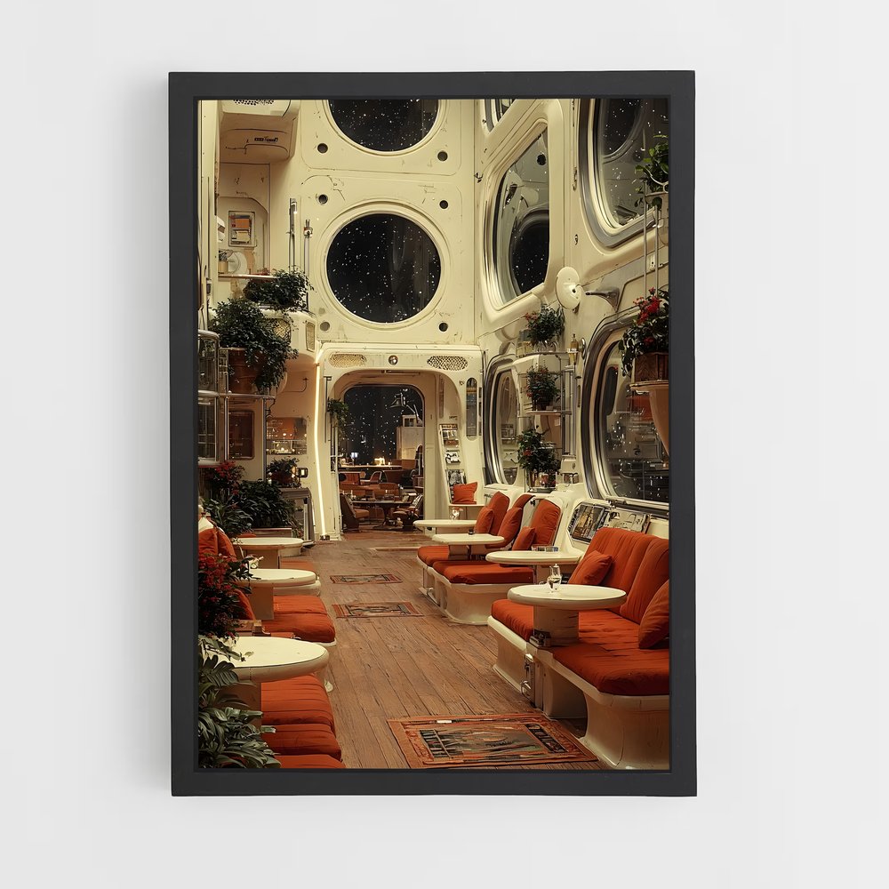 Poster Futuriste Lumineux – affiche Espace rétro (vue 2)